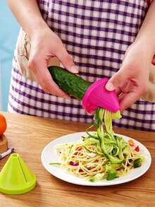 2pcs Multifunctional Spiral Vegetable Peeler/Slicer - Suitable For Potatoes, Carrots, Radishes And Other Kitchen Accessories, Home Kitchen Accessories, Kitchen Decor, Kitchen Accessories, Kitchen Supplies, Home Accessories, Kitchen Storage Supplies, Camping Essentials, Camping Essentials, Holiday Essentials, Back To School, Home Decor, Home Supplies, Family Essentials, Gifts For Women, Gifts For Men, Gifts For Mothers, Gifts For Fathers, Gifts For Grandfathers, Gifts For Grandmothers - Multicolor - View 12