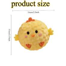 4pcs Yellow Chick Pet Interactive Bouncing Sound Toy Balls, Dog And Cat Play And Boredom Relief Companion Toys, Sound-Producing To Attract Dogs And Cats, Durable Material, Slow Rebound Pet Companion Play Toys - Multicolor - View 4