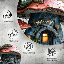 Acrylic Fairy Garden Yard Stake Decor 2D Flat Printed Glowing Treehouse Outdoor Decoration Waterproof Lawn Decor Cottage With Light Magic Patio Path Flower Bed Home Art Best Gift For Mothers Grandmothers Women Spring Summer Suitable For Christmas Halloween And Year-Round Decoration - Mushroom Treehouse - View 2