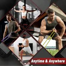 Multifunctional Resistance Band Set, Pull-Up Assist Elastic Band, Yoga Fitness Training Resistance Band, Suitable For Arm, Leg And Full Body Shaping Exercises--5pcs Set - A - View 8