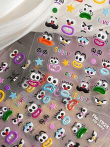Cartoon Big Eye Decoration Sticker For Nails - Multicolor - View 4
