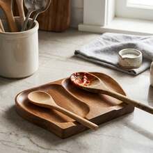 1/2/3pcs Set Rosewood Pot Rack Spoon Holder, Double Layer Kitchen Countertop Spoon Rack, Suitable For Kitchen Stove Utensils, Soup Ladle, Cooking Spoon, Whisk, Strainer, Tongs, Modern And Rustic Style - Multicolor - View 8