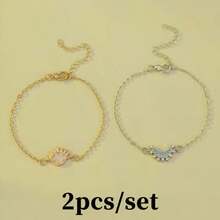 1 Pair Beautiful Car Interior Decorative Chains, Shiny Stone Sun And Moon Decorative Chains, Car Steering Wheel Decorative Chains, Daily Decorative Bracelets, Home Decorative Chains - Sun and Moon Steering Wheel Chain - View 9
