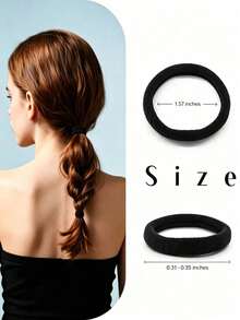 100 pièces Élastiques pour cheveux, convenant aux cheveux épais et élastiques, style à la mode. Attaches pour cheveux durables, convenant à un usage quotidien, également convenant comme cadeaux, peuvent être utilisés comme élastiques pour cheveux, supports d'étriers, équipement de protection sportive et matériel, convenant à l'achat de fournitures de bureau, dans les écoles, élastiques pour la maison, très convenant pour les personnes aux cheveux longs, également convenant aux adolescents - Multicolore - Voir 7