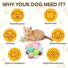 10 Buah Mainan Kucing Berbunyi Lonceng yang Dapat Dimainkan Sendiri dengan Fungsi Menggulir/Mengunyah - Bola Penggaruk Interaktif untuk Semua Ras Kucing, Tahan Lama dan Tahan Gigitan, Cocok untuk Anak Kucing dan Kucing Dewasa sebagai Hiburan Saat Bepergian - MultiWarna - View 6