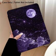 1件紫色月亮星星雲朵圖案平板保護殼附支架，適用於 Honor 8/9/10/X8/X8A/X9/X8Pro/X9Pro/MatePad SE 11吋/MatePad 11吋/11.5吋/MatePad Pro/Apple 10代/11代 2025 (A16) - 款式26 - 查看 2