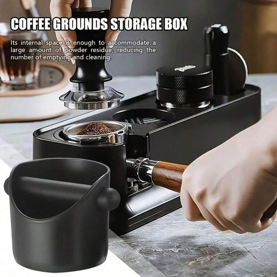 1pc Espresso Knock Box, Coffee Knockout Bin. Equipped With A Removable Knock Bar. Made Of ABS Material, Easy To Clean. Anti-Slip And Shock-Absorbing Design At The Bottom. Suitable For Home/Cafe/Bar Use. A Must-Have Coffee Accessory For Professionals.
