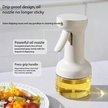 1pc Large Capacity Oil Spray Bottle, Even Mist, Light-Shielding Oil Sprayer, Keeps Fresh With Built-In Filter, Residue-Free - Multicolor - View 4