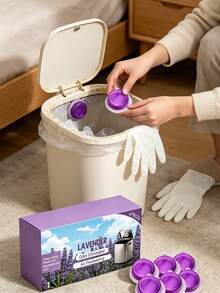 Lavender/Osmanthus Trash Can Fragrance Deodorizer Box 6pcs, Long-Lasting Fresh Lavender Scent, Quickly Decomposes Trash Can Odors And Kitchen Waste Smells, Gentle And Non-Irritating, Adhesive Design For Easy Installation, Suitable For Home Kitchen, Bathroom, Bedroom Trash Cans, Long-Lasting Odor Removal And Air Purification, Compact And Space-Saving, Home Deodorizing And Freshing Essential - Multiple Types - View 9