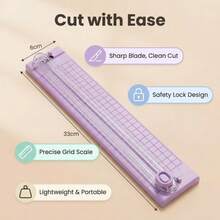 1pc Multifunctional A4 Dual-Direction Paper Cutter, Portable Manual Paper Trimmer With Ruler, Perfect For Office, School And Study Use - Multicolor - View 6