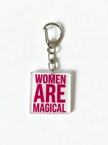 1pc/4pcs Positive Energy Girl Power Series Keychain, Faith Pendant, Backpack Accessory, Bag Charms Decoration, Gifts For Family, Friend, Colleague - Multicolor - View 4