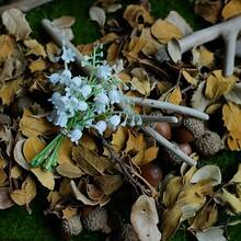Mini Lily Of The Valley Bouquet 5 Stems/Bunch Mini Artificial Flowers Gift Photo Prop Wedding Decor Tabletop Ornament Packaging Decoration - White - View 4