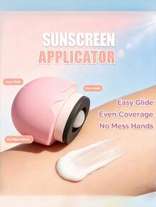 Premium Sunscreen Roller Applicator, Reusable Sponge Head Lotion Self-Applicator, Hands-Free Design To Keep Hands Clean, Evenly Apply Sunscreen To Back, Shoulders, Legs, Portable Travel-Size Body Lotion Applicator Tool, Luxury Skincare Accessory, Reduce Cream Waste - Multicolor - View 6