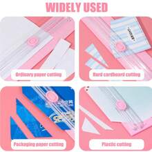 1 pieza Cortadora de papel A3 multifuncional de doble dirección, cortadora de papel manual portátil con regla, perfecta para uso en oficina, escuela y estudio - A - Ver 7