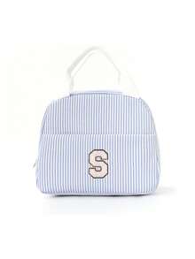Striped Lunch Bag, Initial Pattern, Insulated Lunch Bag, Handheld Lunch Bag, Multi-Functional Insulated Bag, Office Lunch Bag, Picnic Bag, Lightweight Handbag, Suitable For School, Office, Picnic, Reusable, Back To School Essential, Unique Party Gift, Back To School Gift, New Job Gift, Birthday Gift - Multicolor - View 17