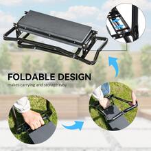Steel Frame Padded Garden Kneeler, With Tool Bag - Grey - T0001-01-14807 - View 8