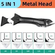 3 In 1 Caulking Tool 7Pcs Stainless Steel Caulk Remover Silicone Sealant Finishing Tool With Replaceable Pads Scraper For Kitchen Bathroom Tile Window Home Improvement DIY - View 4