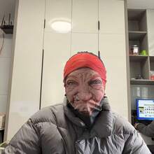 Funny Realistic Old Lady Mask, Humorous Wrinkled Woman Mask, Adult Party Prank, Scary Halloween Cosplay Prop, Comedy Short Video Performance Accessory - Multicolor - View 5
