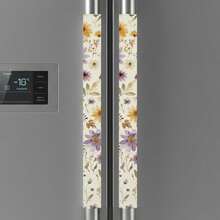 Cute Floral Print Door Handle Covers, Dust-Proof Design, Soft Fabric, Suitable For Refrigerator Handles, Oven And Other Kitchen Appliances. They Are Excellent Kitchen Decor, Fun Home Decor, And Essential Furniture Decor. - Multicolor - View 17