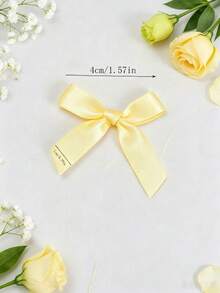 (50pcs/Pack, 100pcs/Pack) 4cm Ribbon Bows, Multiple Colors Available, Suitable For Gift Decoration And Hair Clip Headband Making, Valentine's Day Gift - 4cm Ribbon Bow - View 8