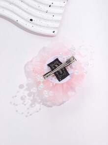 1pc Petal & Feather Fashion High-End Hair Clip - 淺粉色 - 查看 2