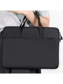 Fashionable Minimalist New Versatile Shoulder Handbag Business Laptop Briefcase Office Bag Padded Tech Organizer Case Travel Essential Professional - Multicolor - View 2