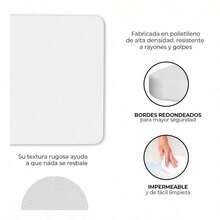 Mesa Plegable 1.80m| Tipo Portafolio de Plástico| Blanca para Jardín Exterior - Blanco - Ver 4