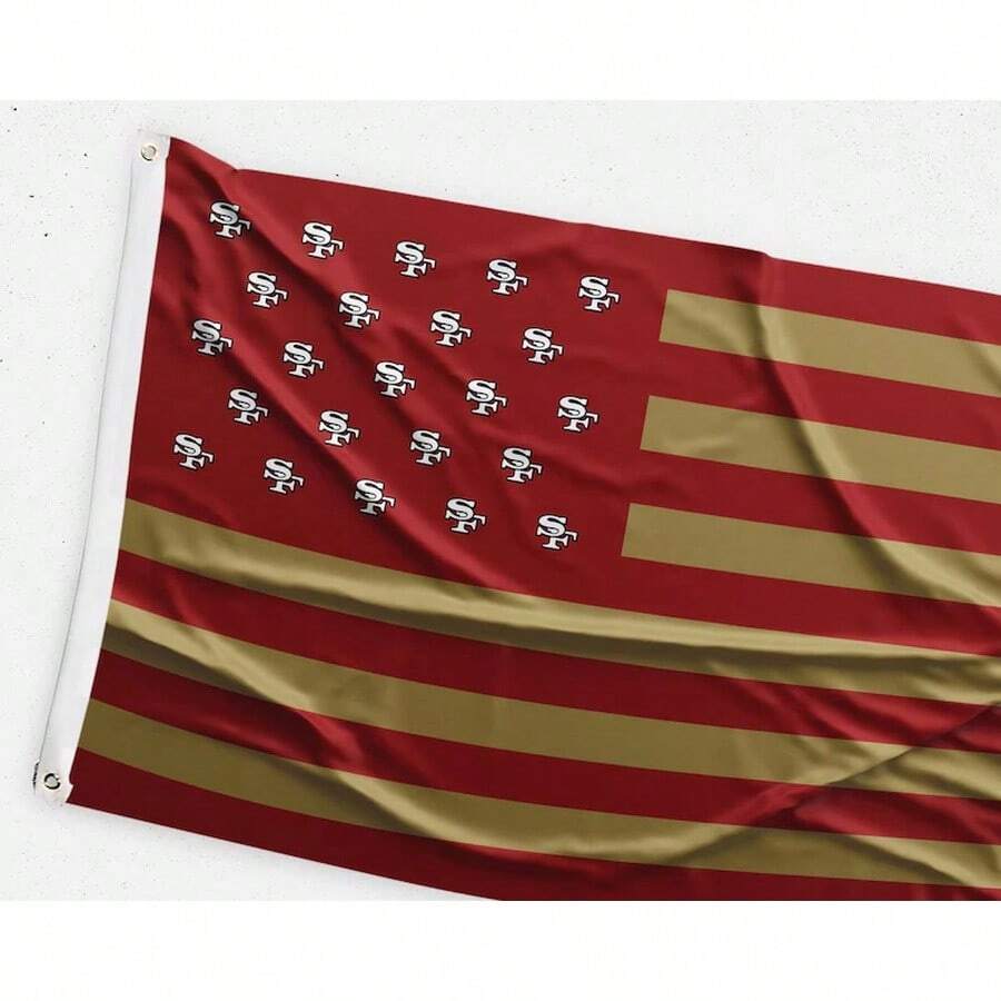 49ers And Stripes Flag - 1PC - View 1