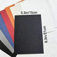 24/40 Sheets A5 Size Thin Handmade Paper With Fine Silver Glitter Texture, Suitable For Holiday Gift Box Packaging, Vintage Theme Party Decoration, DIY Scrapbooking Collage, Handmade Photo Album Inner Pages, Creative Greeting Card Making And Elegant Art Design, High-Quality Handmade Paper - Starry Cardstock - View 3