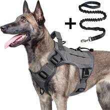 2PCS Dog Vest Harness And Leash Set No Pull With Handle For Better Control With Bungee Dog Leash For Medium Large Dogs Walking Hiking Training - Multicolor - View 9