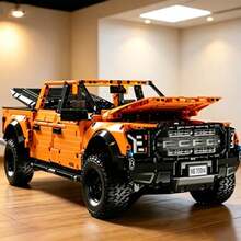 Off-Road Pickup Truck Assembly Set - Mechanical Engineering Truck Model With Openable Doors And Hood - Collectible Assembly Toy For Adults And Teens - Gift For Car Enthusiasts - Multicolor - View 3