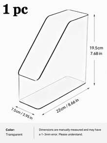 Transparent Desktop Bookshelf Storage Rack, Thickened Acrylic File Holder, Multi-Functional Desktop Organizer, Student Stationery Rack And Bookend Storage Box, Suitable For Daily Use - Multicolor - View 11