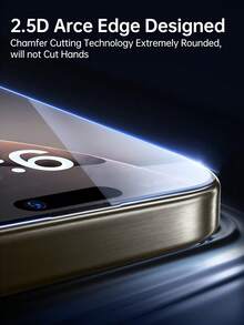 CASECOPS 2pcs Ultra HD 9D Tempered Glass Full Screen Protector, Compatible With IPhone 18 Pro Max/18 Pro/18/17 Pro Max/17 Pro/17 Air/17/17e/16 Pro Max/16 Pro/16e/15 Pro Max/14/13 Mini/12/11/X All Series, Full Coverage 9H Tempered Glass, Seamless Support For Dynamic Island Function, Scratch-Resistant, Shockproof, Waterproof, Smooth Touch, Anti-Fingerprint, Essential Daily Phone Protection Accessory - 2 Pieces - View 3