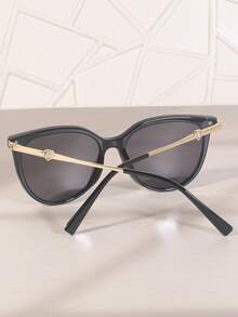 1pc New Multi-Color Cat Eye Pearl Inlaid Women's Fashion Glasses Leopard Print Bohemian PC (Polycarbonate) - Multicolor - View 2