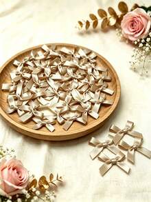 (100pcs/Pack, 50pcs/Pack) 4cm Ribbon Bows, Multiple Colors Available, Suitable For Gift Decoration And Hair Clip Headband Making, Valentine's Day Gift - 4cm Ribbon Bow - View 5