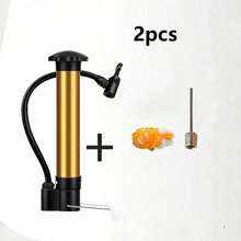 Mini Portable Air Pump With Needle, Suitable For Basketball, Football, Volleyball, Bicycle And Other Balls - Gold - View 7