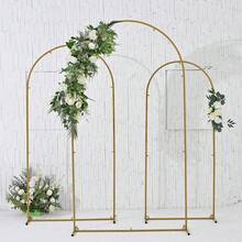 1 Set Metal Rectangular Archway Set, Suitable For Birthday, Wedding, Bridal Shower, Graduation, Anniversary, Baptism, Summer, Theme Party, Backdrop, Home Decor, Valentine's Day, Halloween, Christmas, Thanksgiving - Gold - View 1