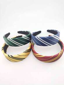 1 buah Bando Kasual Bergaris Bahan Poliester Tebal Berbahan Spons, Cocok untuk Pemakaian Sehari-hari - MultiWarna - View 1