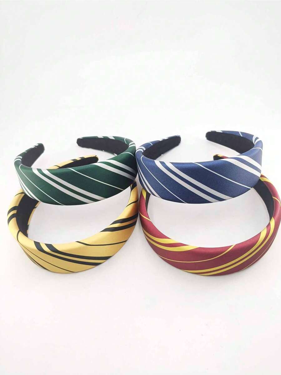 1 buah Bando Kasual Bergaris Bahan Poliester Tebal Berbahan Spons, Cocok untuk Pemakaian Sehari-hari - MultiWarna - View 1