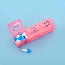 Portable Pill Box With Detachable Daily Pill Organizer, Compact PP Material, Suitable For Travel And Personal Use, Morning/Noon/Night Pill Dispenser. Mini Portable Pill Storage Box - 3 Compartment Pill Storage Container, Medication Dispenser - View 5