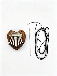 實木 8 音迷你拇指琴 Kalimba 五指便攜式初學者手指鋼琴音樂樂器 - 彩色 - 查看 8