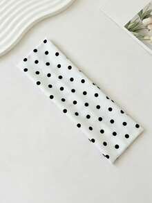 4pcs/1pc Women's Sweet Cool Sporty Yoga Beach Black White Brown Khaki Polka Dot Headband Fashion Versatile High-End Elegant Elegant Minimalist Style Small Long Scarf Hairband Hair Accessory Suitable For Daily Outings Casual Parties Commuting Vacation Hair Tying Hair Binding Hair Styling Makeup Outfit Matching Accessory Headwear - Multicolor - View 4