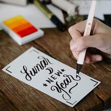 4pcs Calligraphy Brush Pens, 4 Sizes, Suitable For Calligraphy, Painting, Signing, Journaling Beginner Set, With Fade-Resistant Black Ink 0.6mm/0.7mm/0.8mm/1mm - Beautiful Pen - View 5
