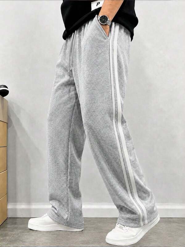 Quần nam casual ống đứng cạp dây rút, quần thể thao dáng thoải mái, nhẹ, mặc hằng ngày, quần jogger nam tập gym, tập luyện, tập thể thao ngoài trời