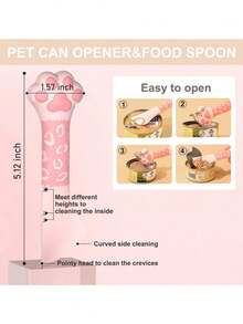 3pcs Cat Treat Squeeze Spoon, Cat Treat Feeding Spoon, Multi-Function Cat Treat Dispenser, Convenient Cat Licking Spoon, Cat Wet Food Spoon, Cat Dog Canned Food Lid, Silicone Cat Food Spoon Or Cat Canned Food Opener, Cat Treat Spoon, 1 - One Size Fits All - View 2