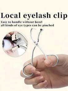 1pc Portable Stainless Steel Segmented Eyelash Curler, Professional Eye Beauty Tool For Curling Lashes - Multicolor - View 4