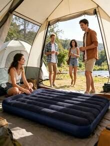 Classic Downy Air Mattress With Leak-Proof Inflation Valve, Lightweight & Foldable Design, Sturdy Support Without Sagging. Multi-Purpose Inflatable Bed Ideal For Outdoor Camping, Short Trips And Office Naps (Air Pump Not Included) - Multicolor - View 10