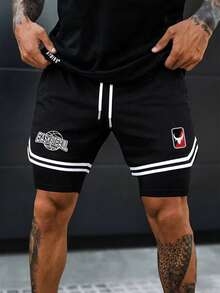 Men's Summer Casual Outdoor Sports Quick-Dry Shorts - Black - View 1
