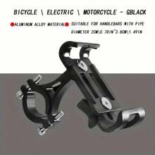 1pc Aluminum Alloy Phone Holder, 360° Rotating Handlebar Phone Mount For Cycling Navigation, Cycling Gear - Multicolor - View 7