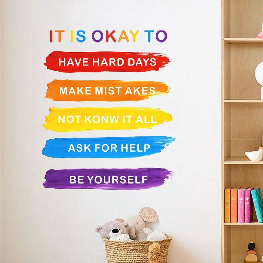 1pc Motivational Quote Print Wall Sticker, Removable PVC Self-Adhesive, Suitable For Bedroom, Living Room, Study Room Decoration - Inspirational Quotes Wall Stickers - View 1